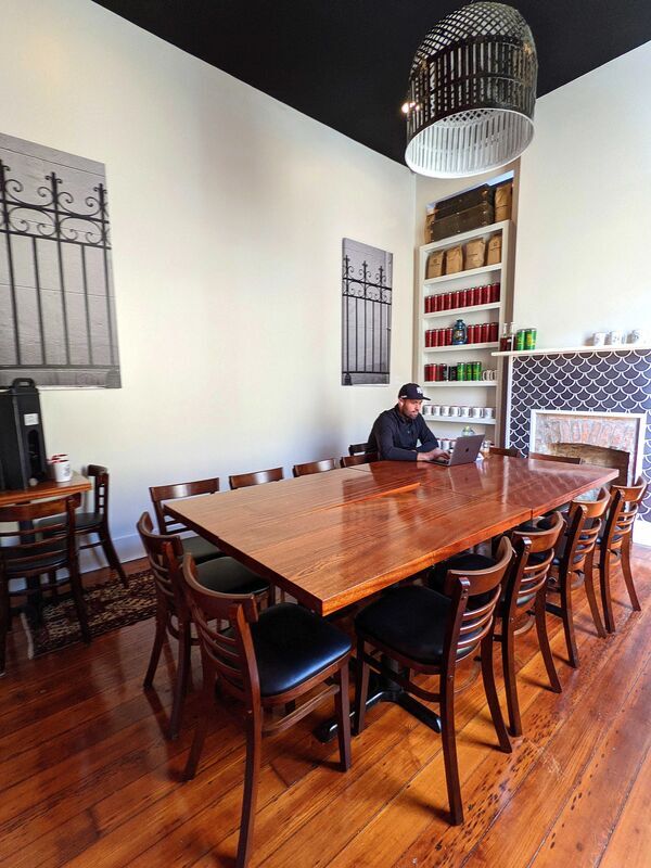 The Crescent Room conference table and features