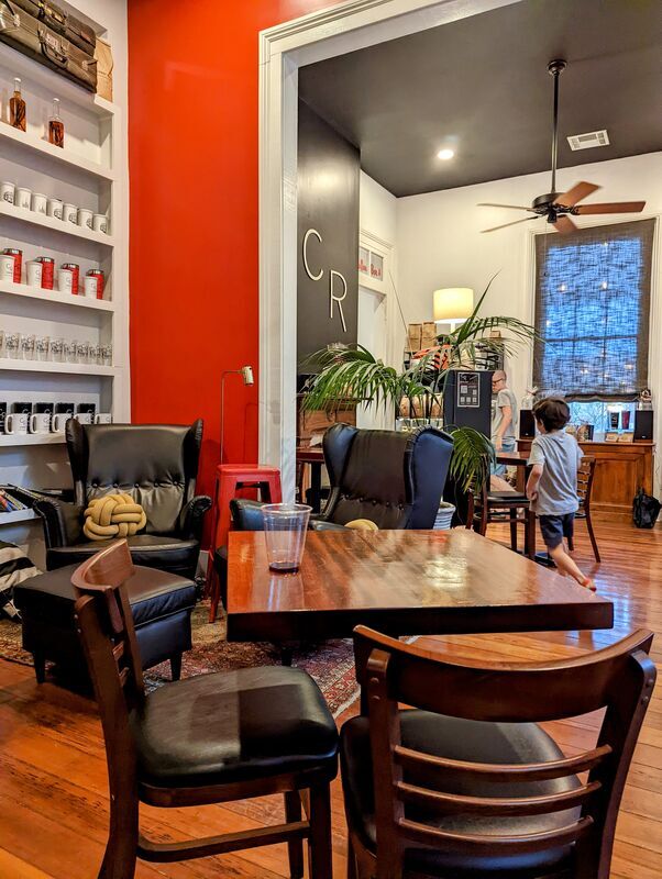 CR Coffee Magazine Street interior with seating and ambiance