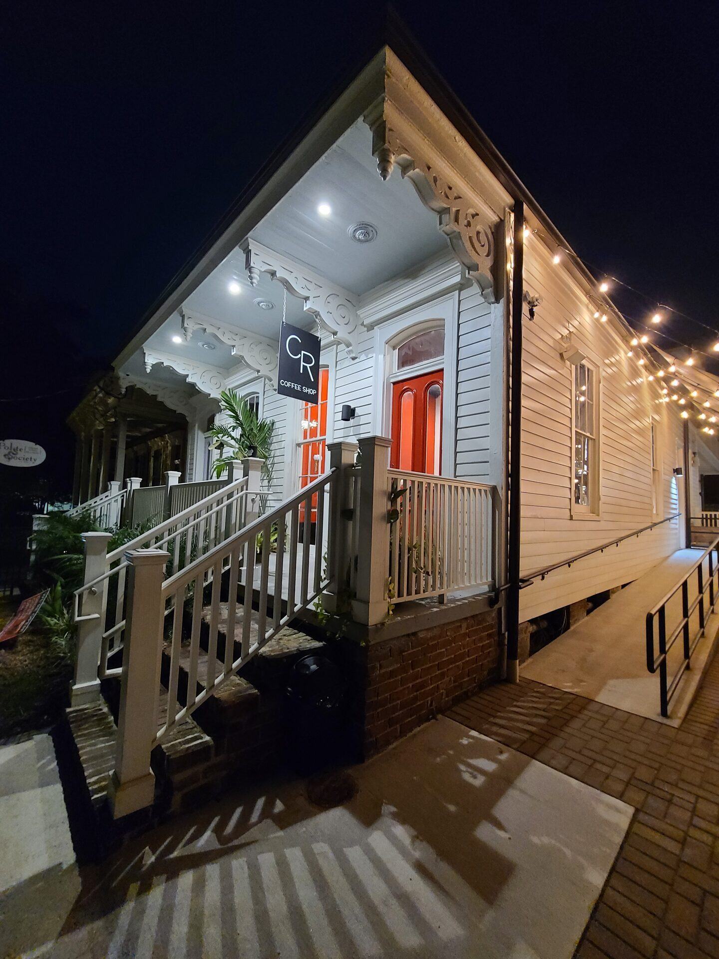 Magazine Street storefront at night