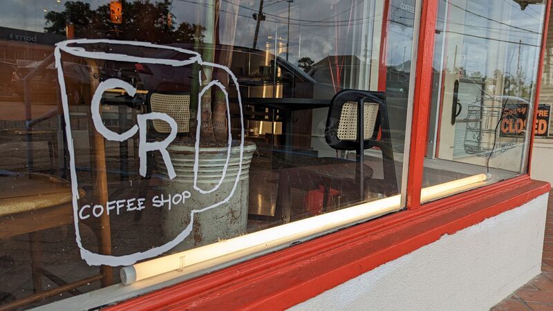 Hand-painted window art